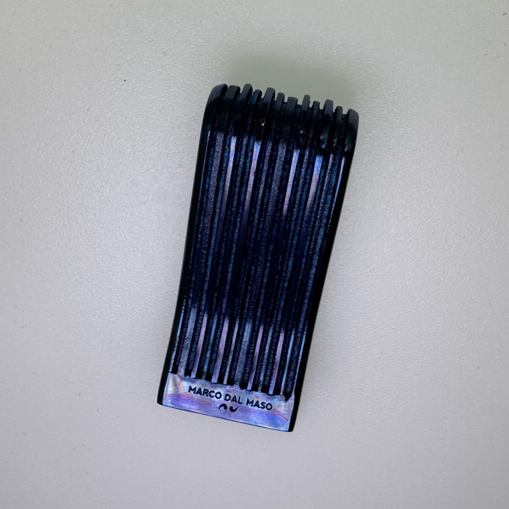Solid Titanium Blue Money Clip by Marco Dal Maso